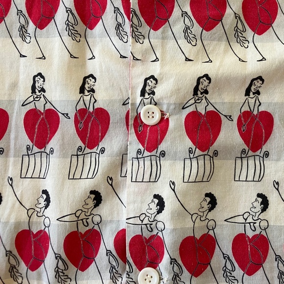 Vintage Weldon "Romeo and Juliet" Pajama Top M/L - Picture 5 of 5